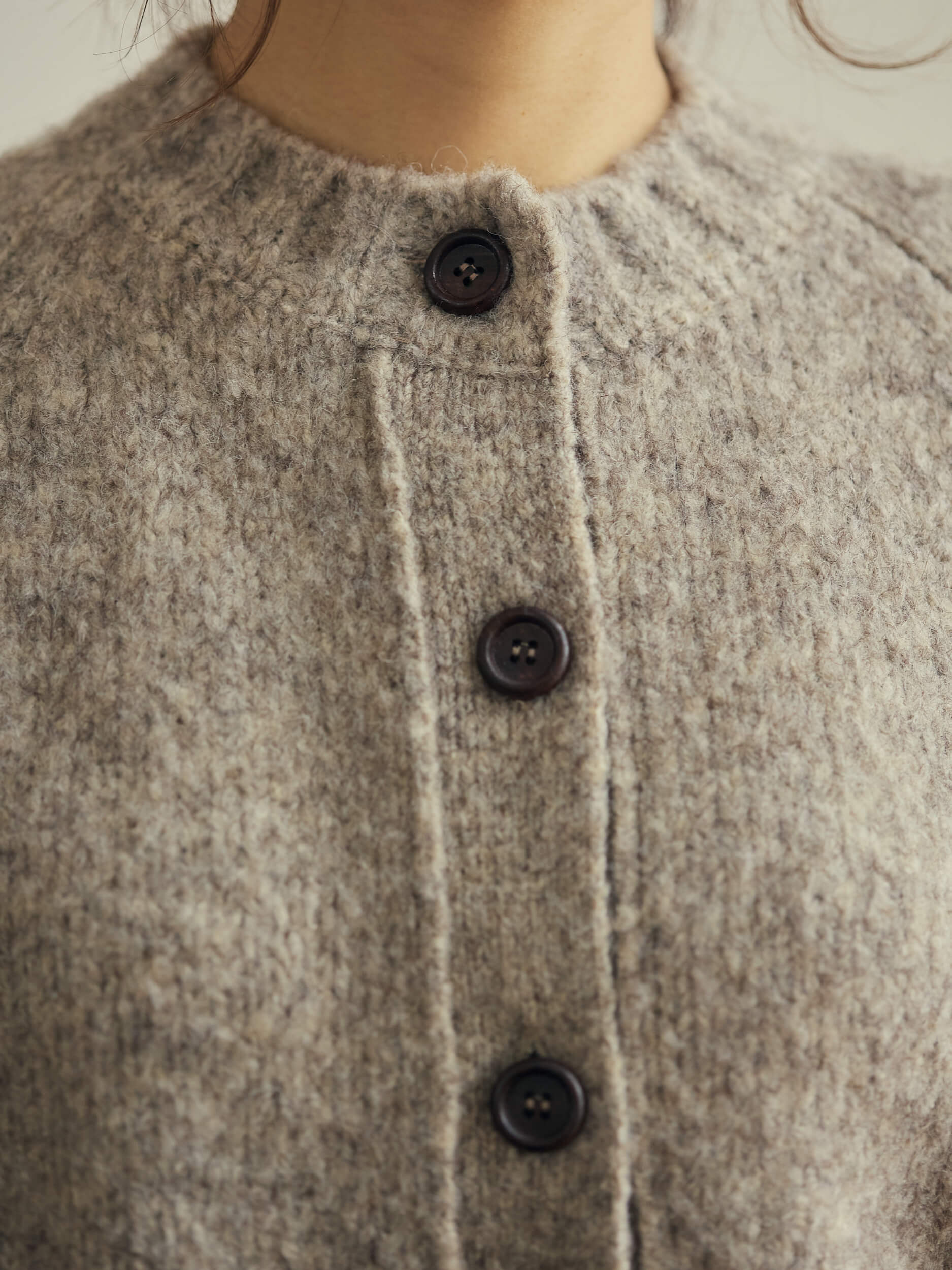 mixture knit cardigan