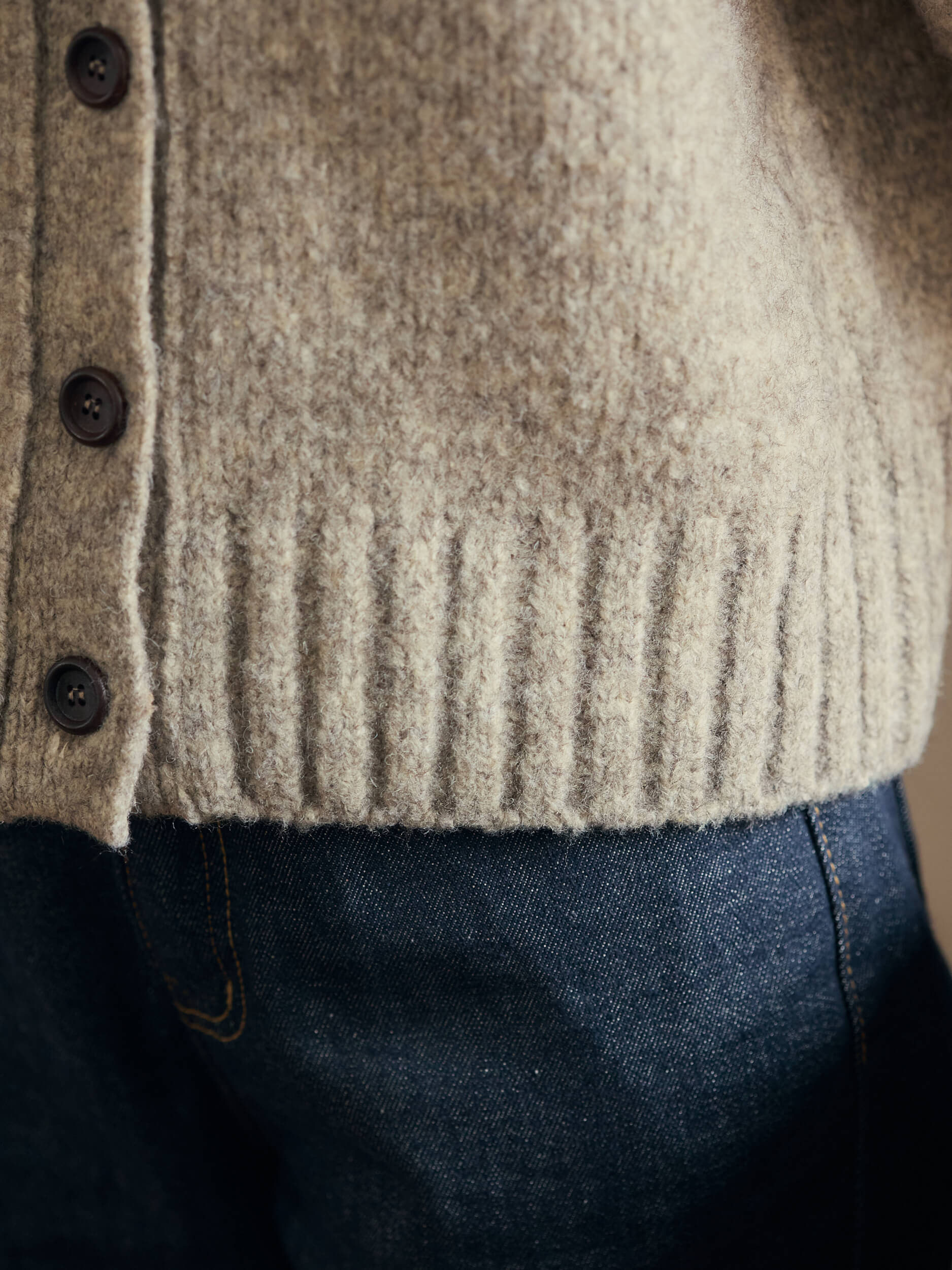 mixture knit cardigan