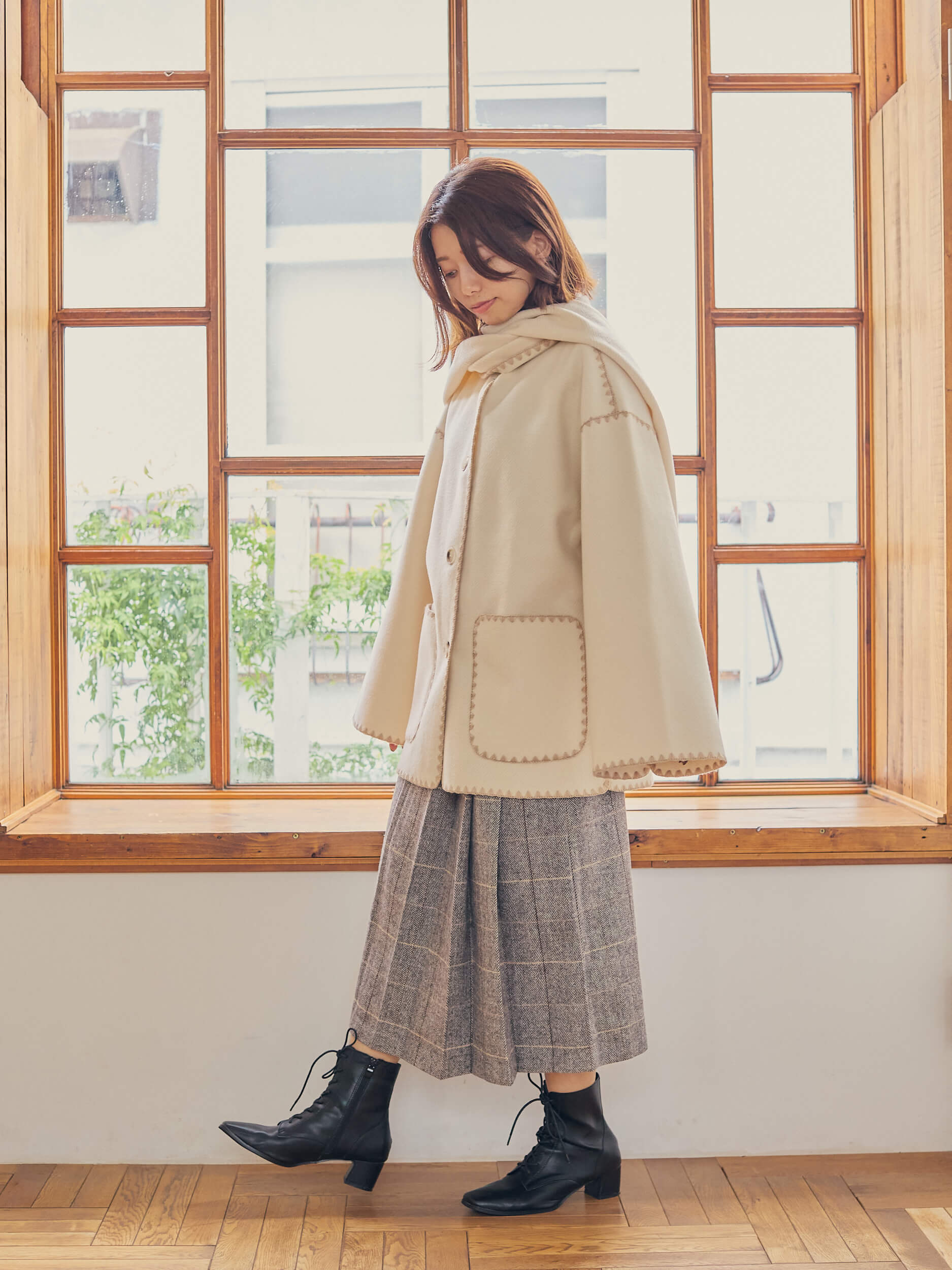 with stall coat【ivory】