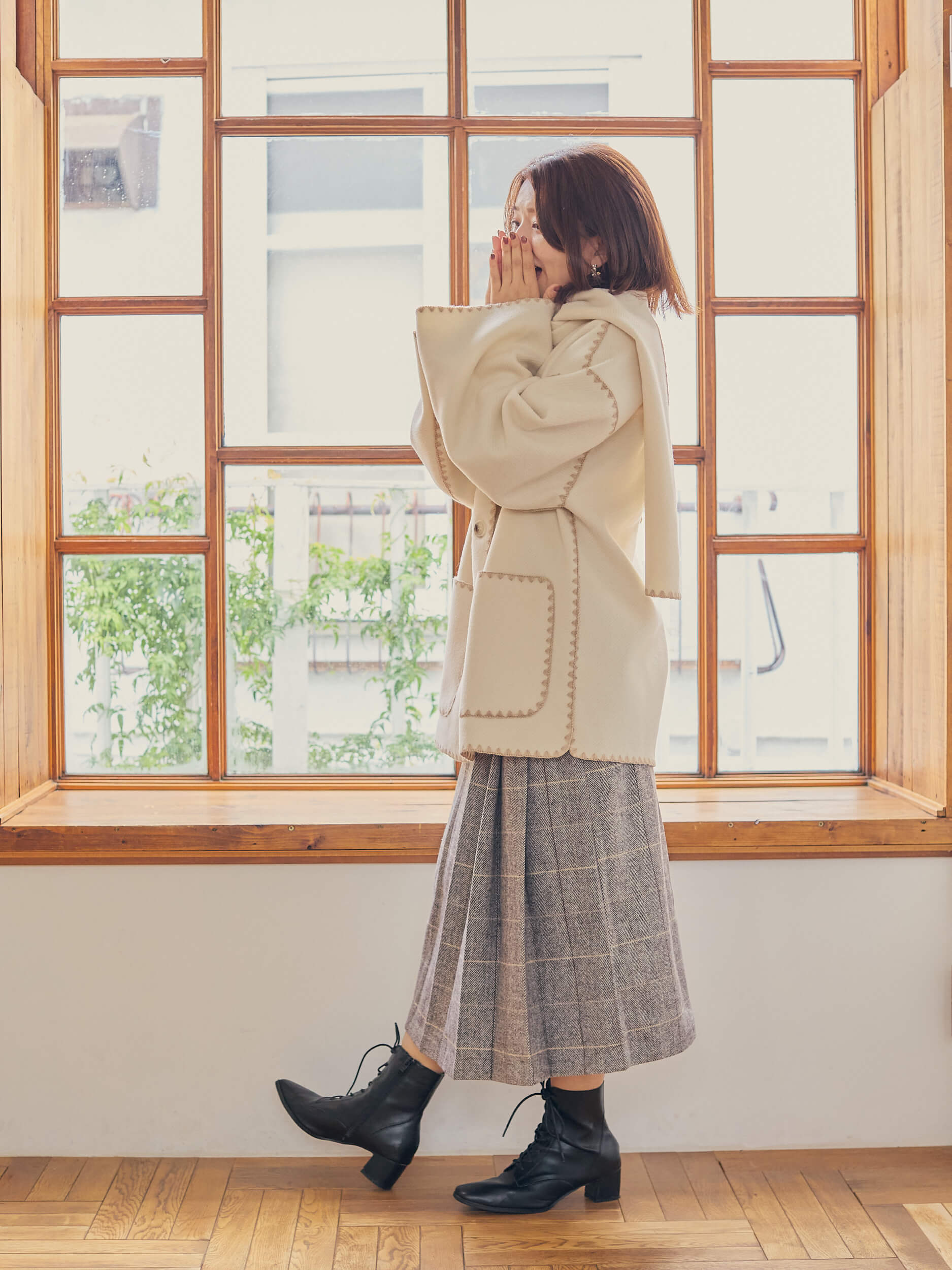 with stall coat【ivory】