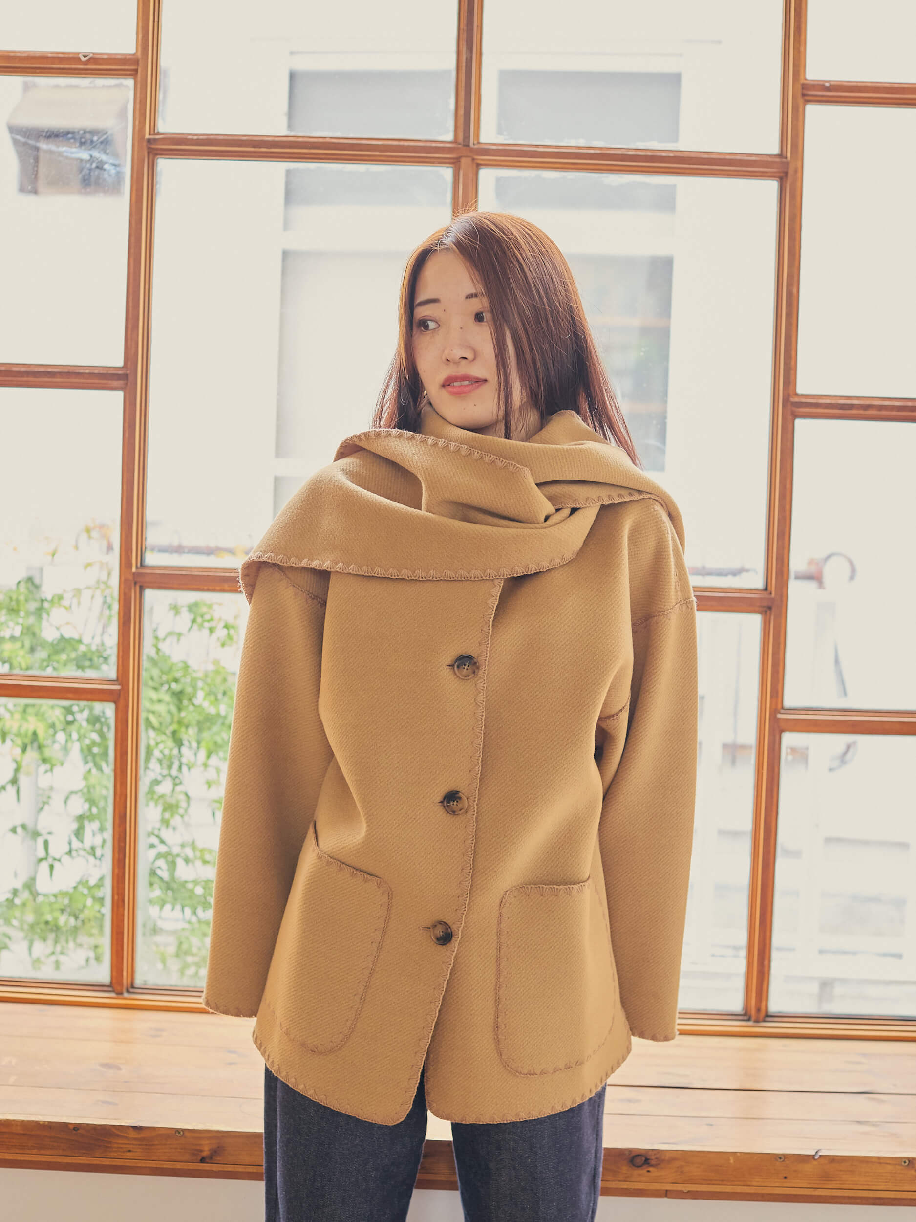 with stall coat【camel】