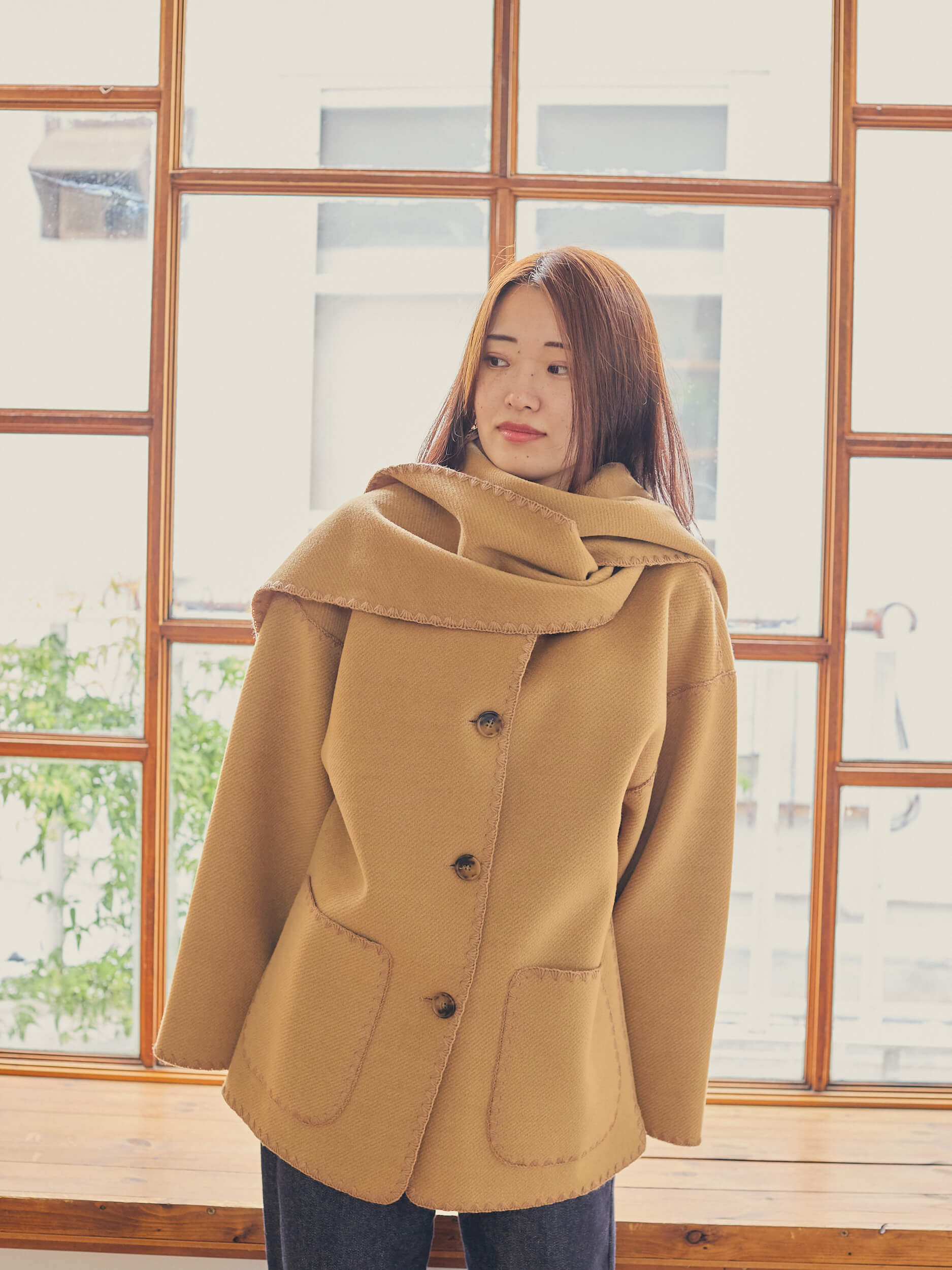 with stall coat【camel】