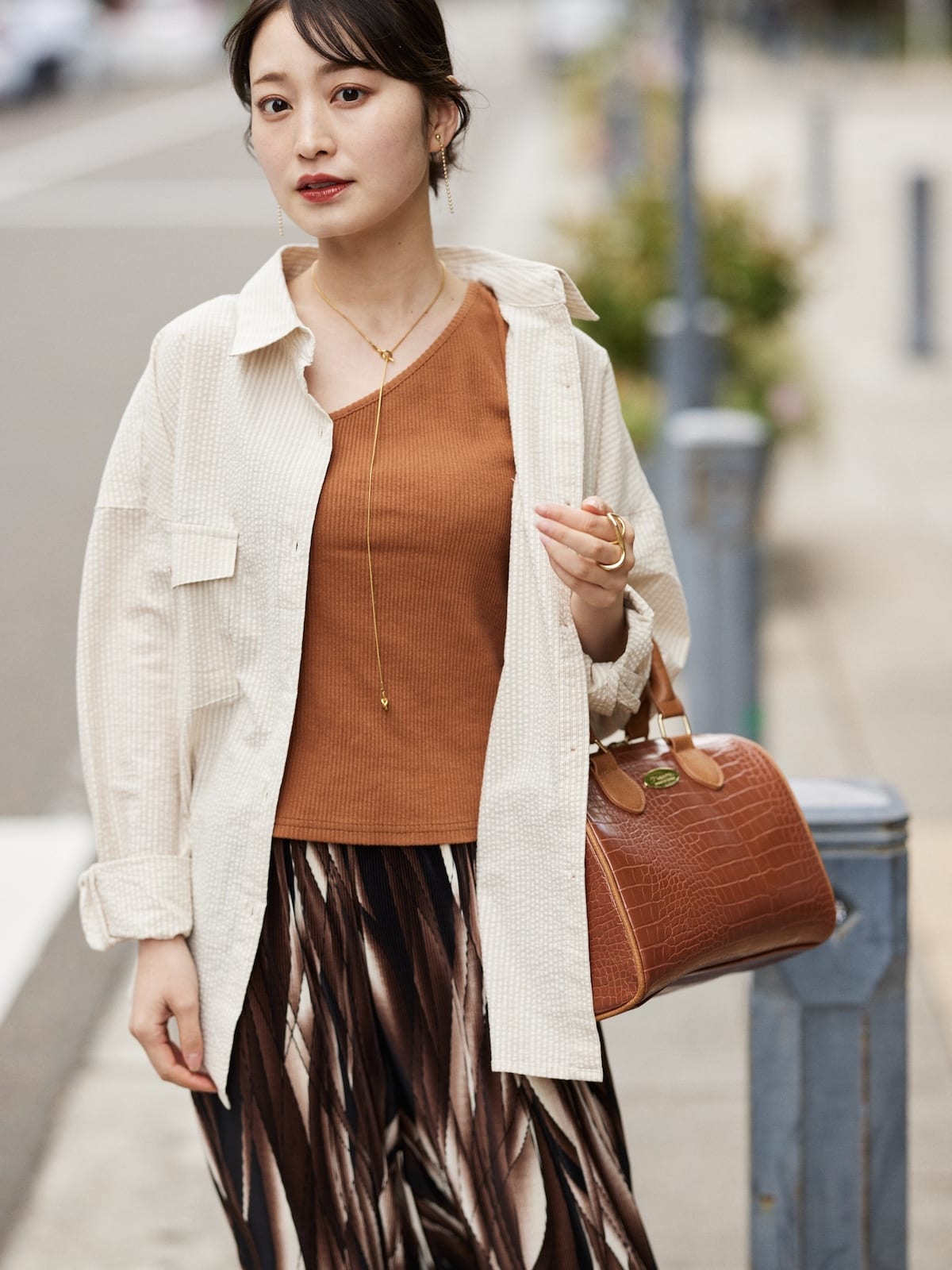 brown mirror pants