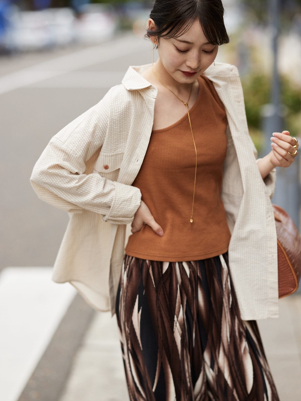 brown mirror pants