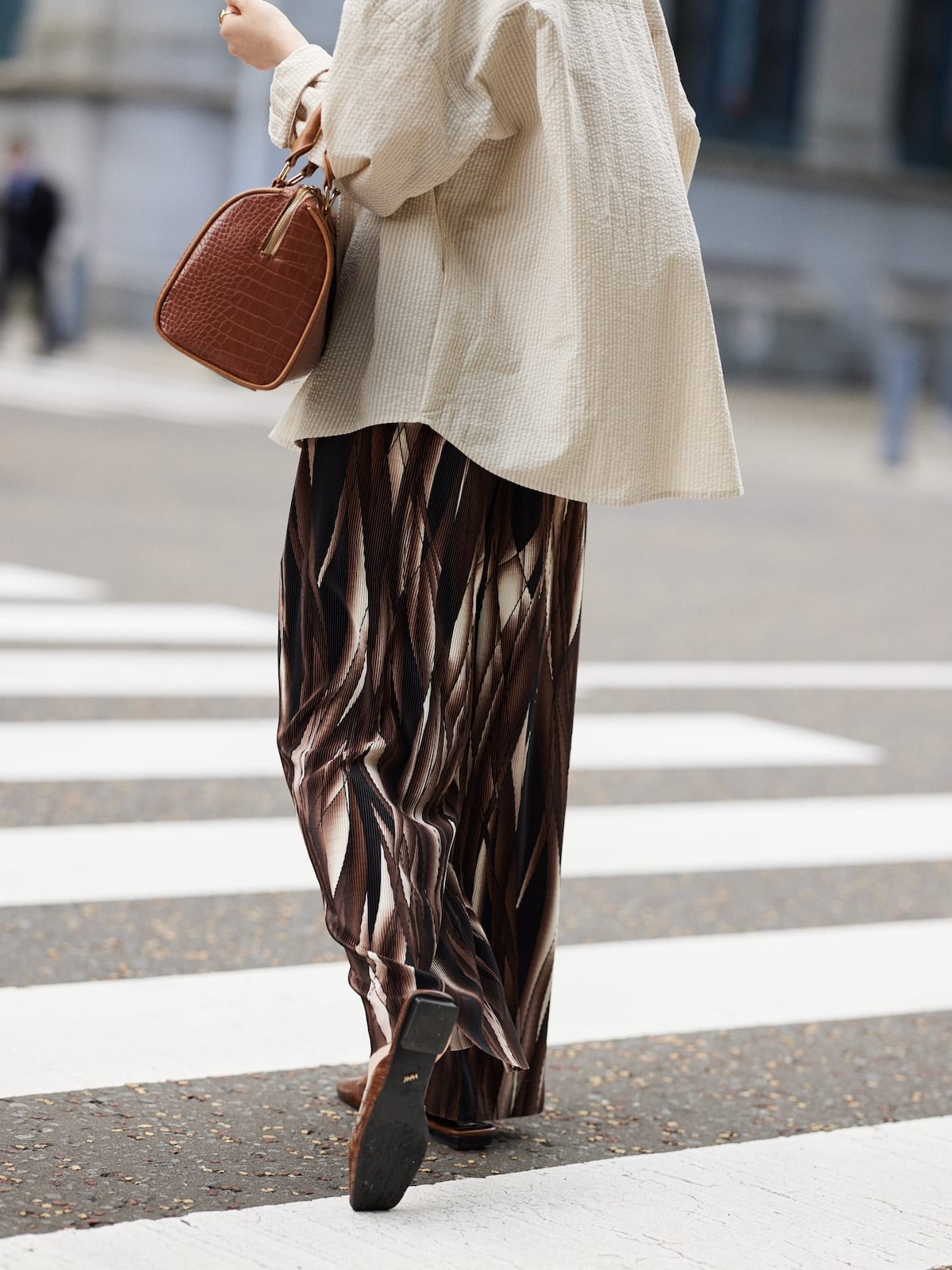 brown mirror pants