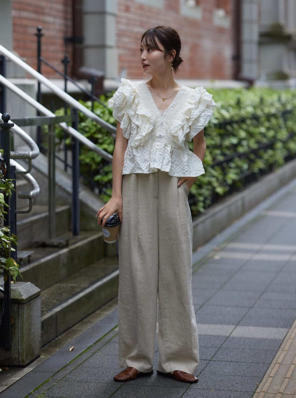 linen tack pants