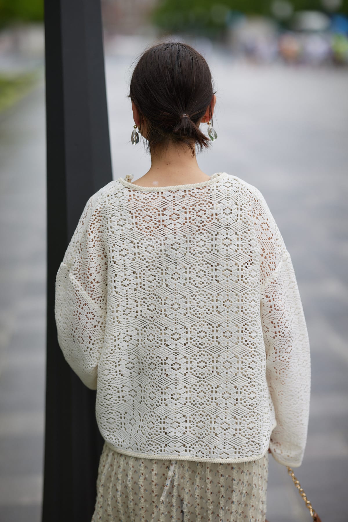 blooming mesh cardigan