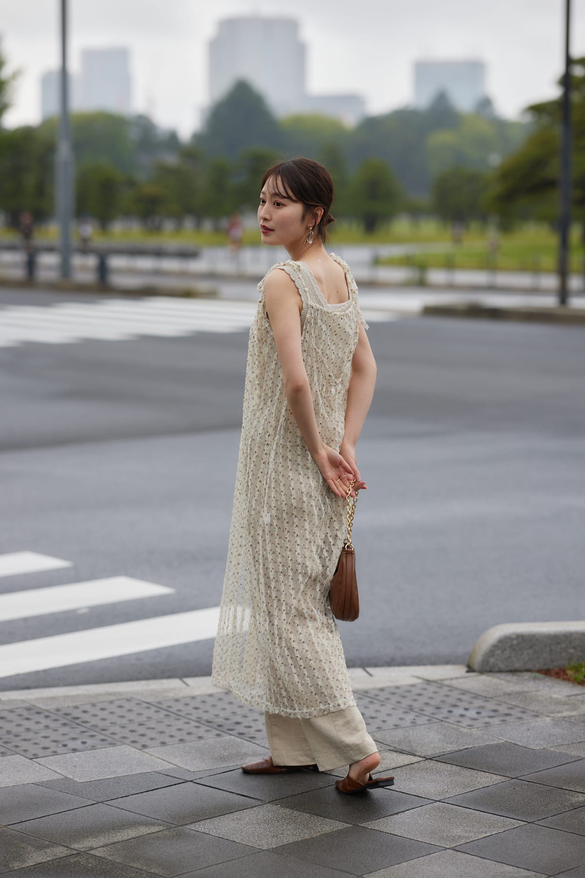 tulle lace cami op