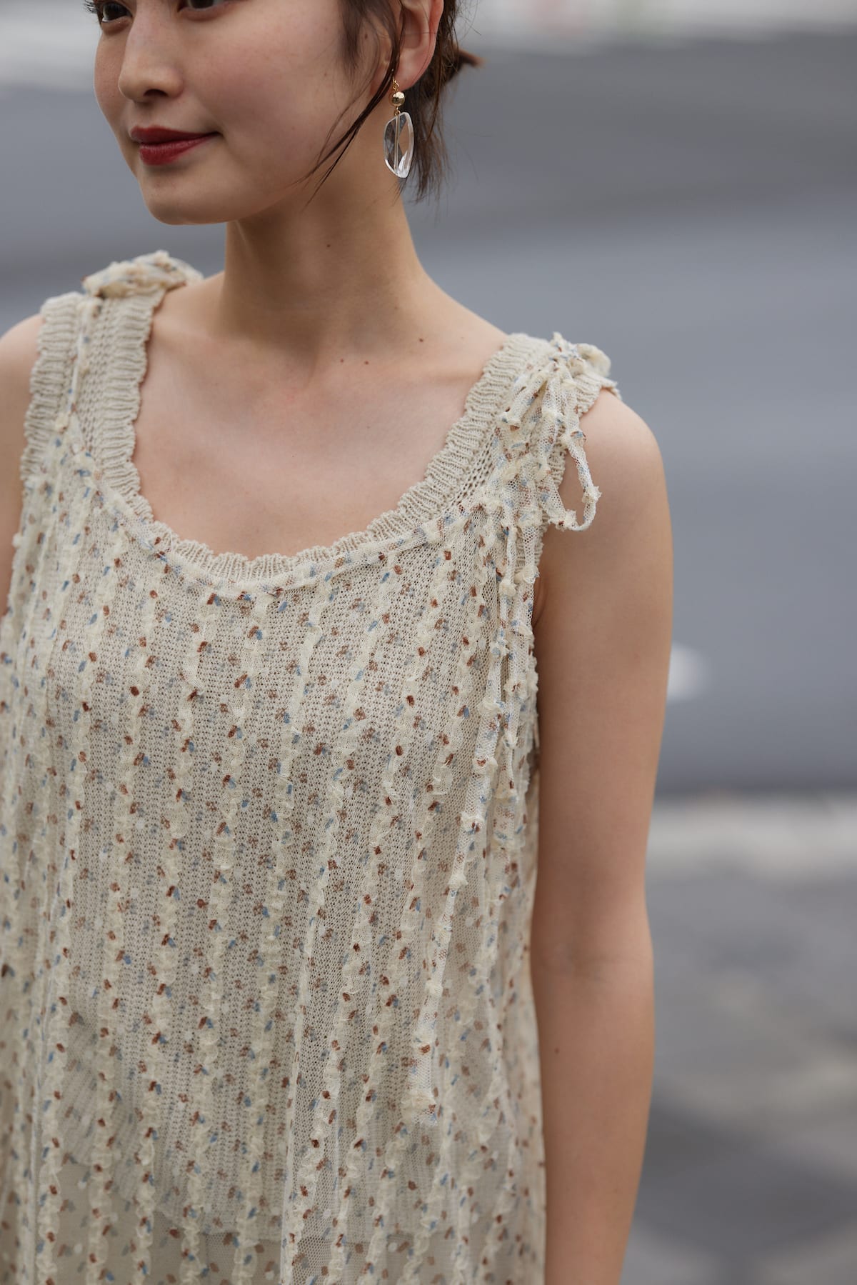 tulle lace cami op