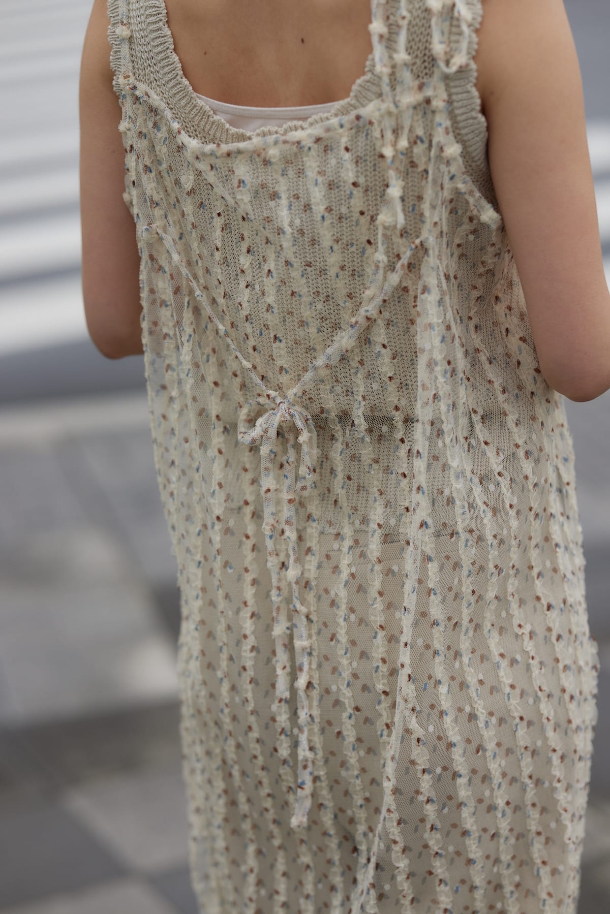 tulle lace cami op