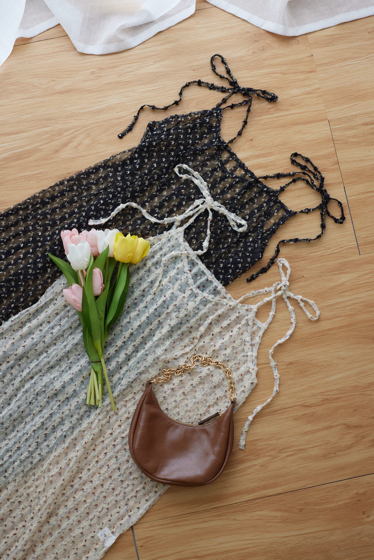 tulle lace cami op