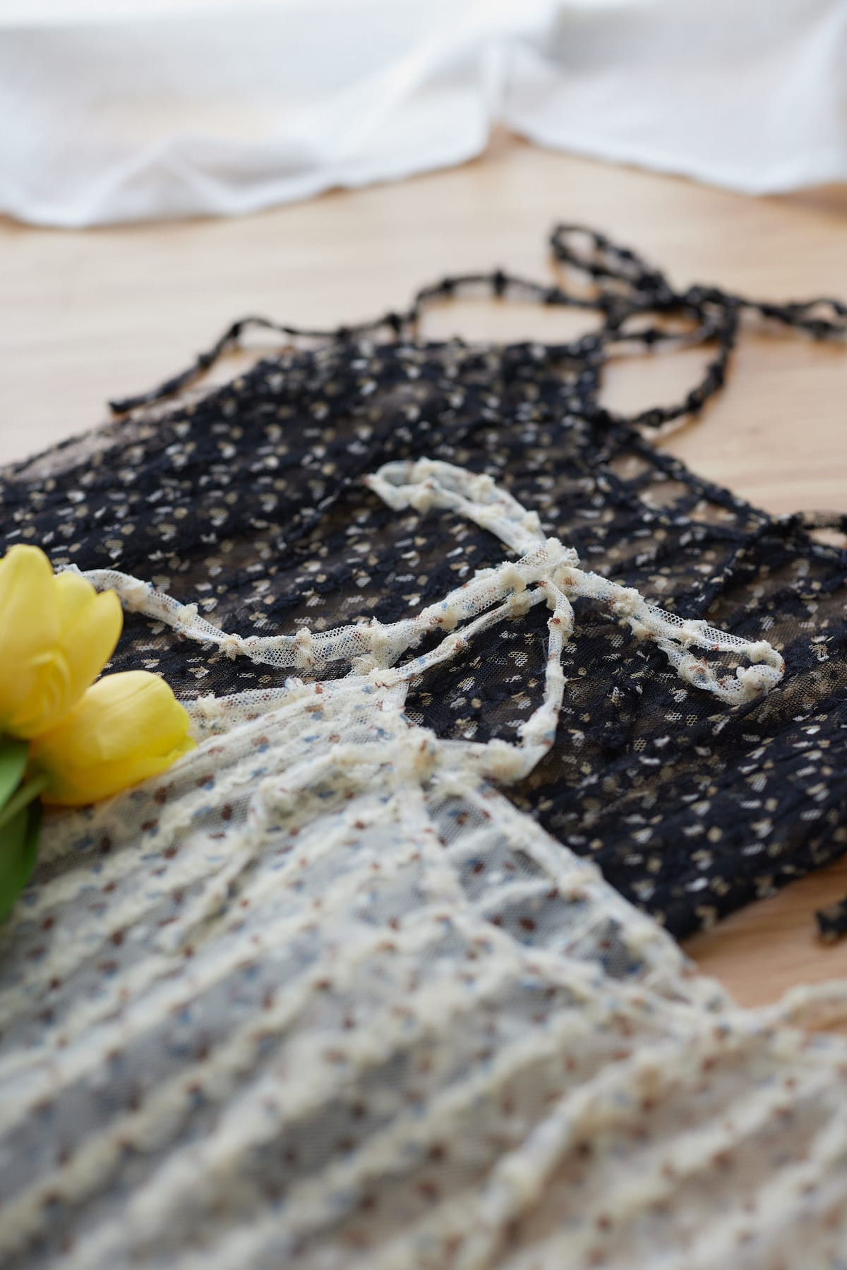 tulle lace cami op