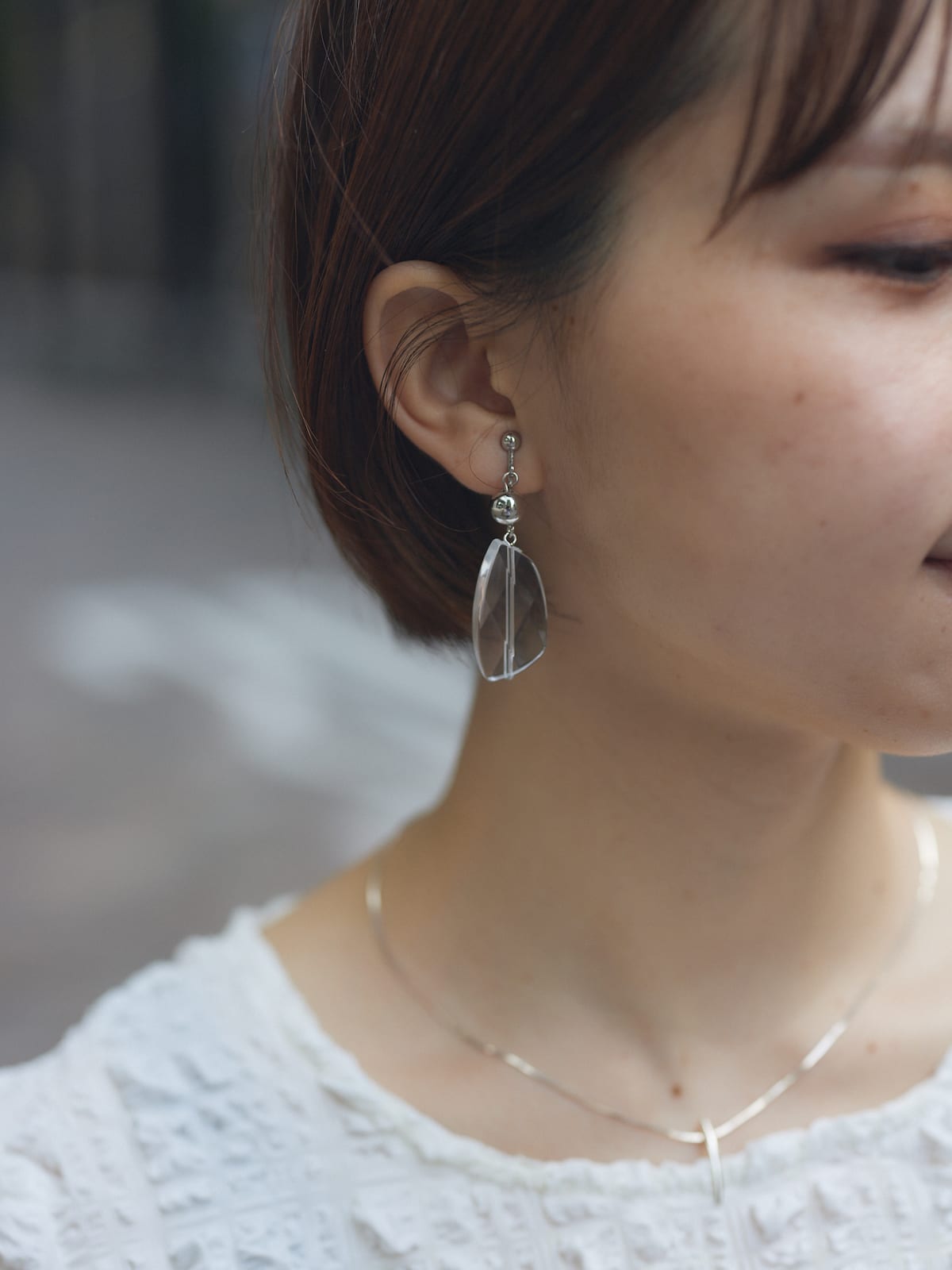 clear pierce/earring