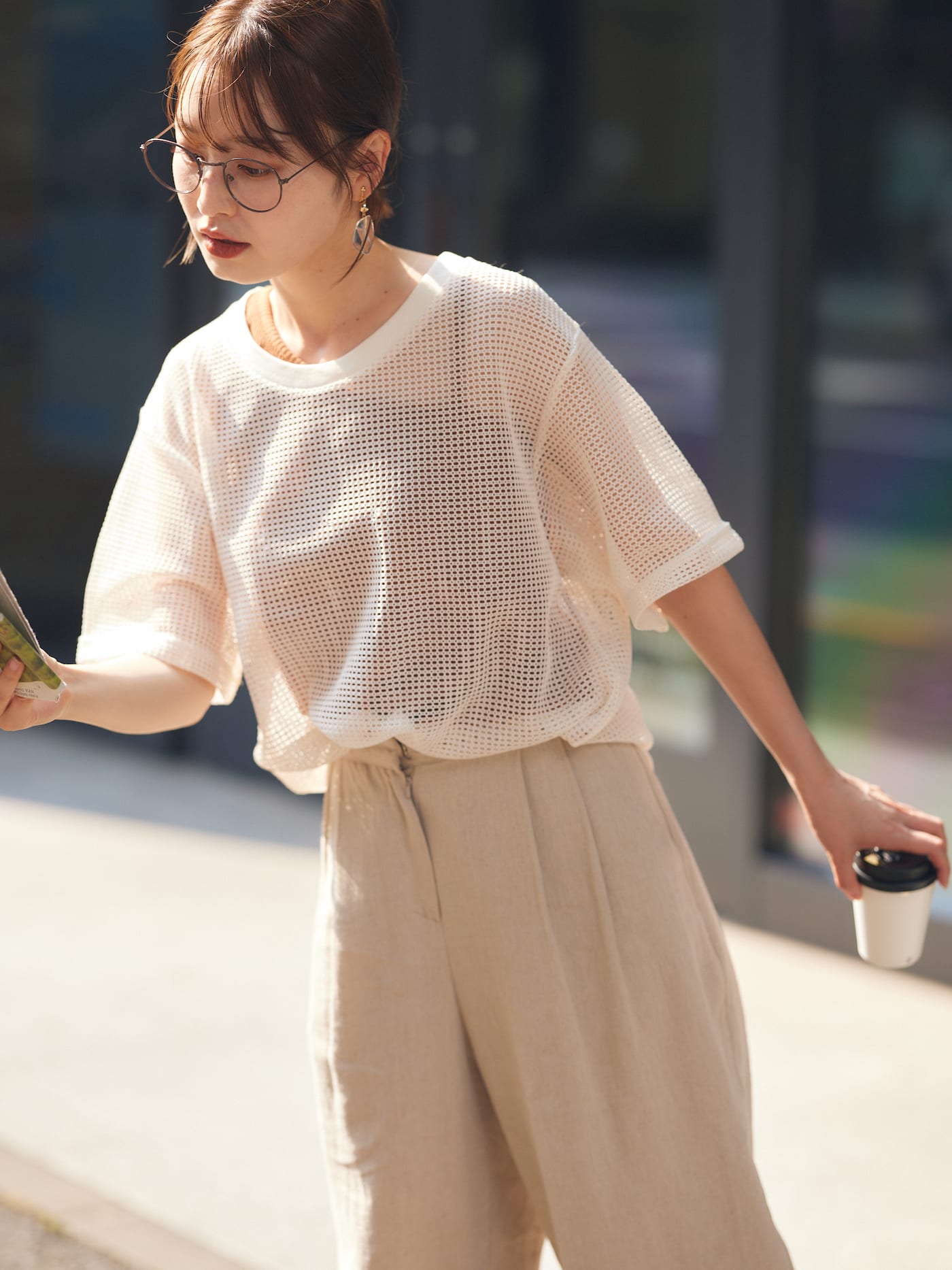 casual mesh tops