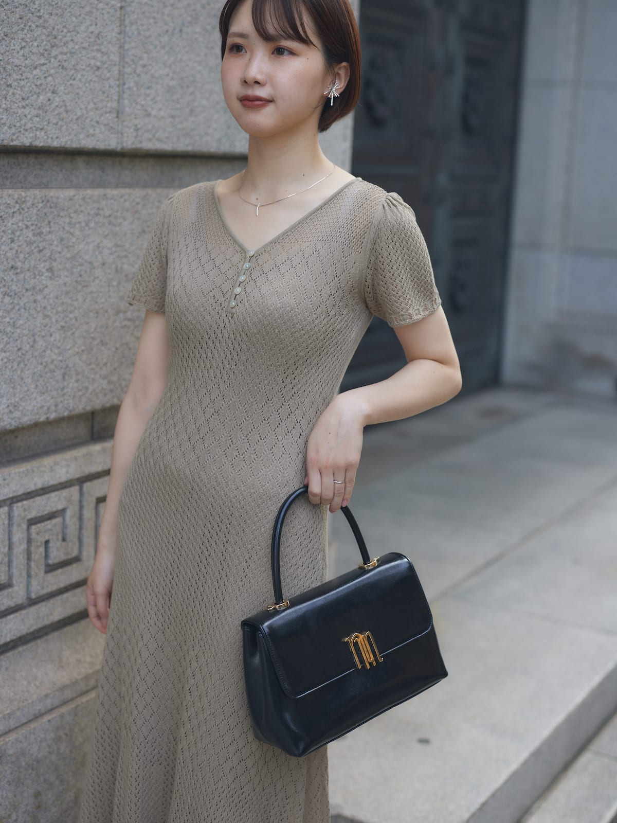 date knit one-piece