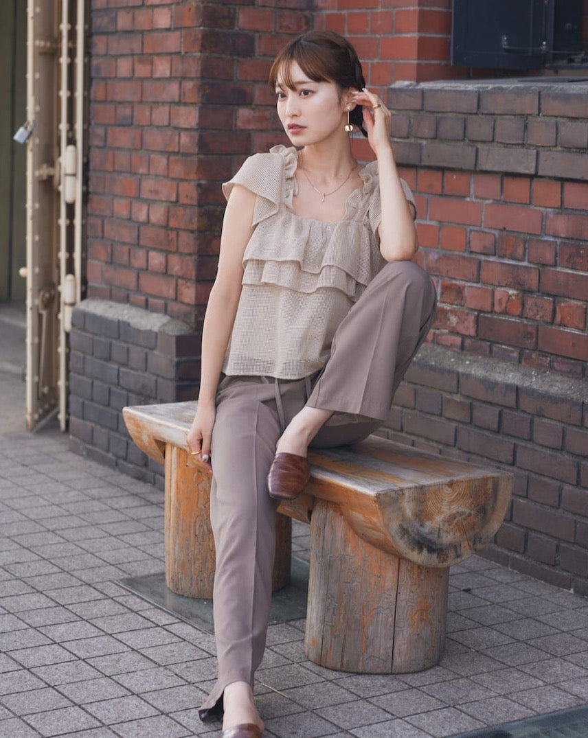 frill mesh tops
