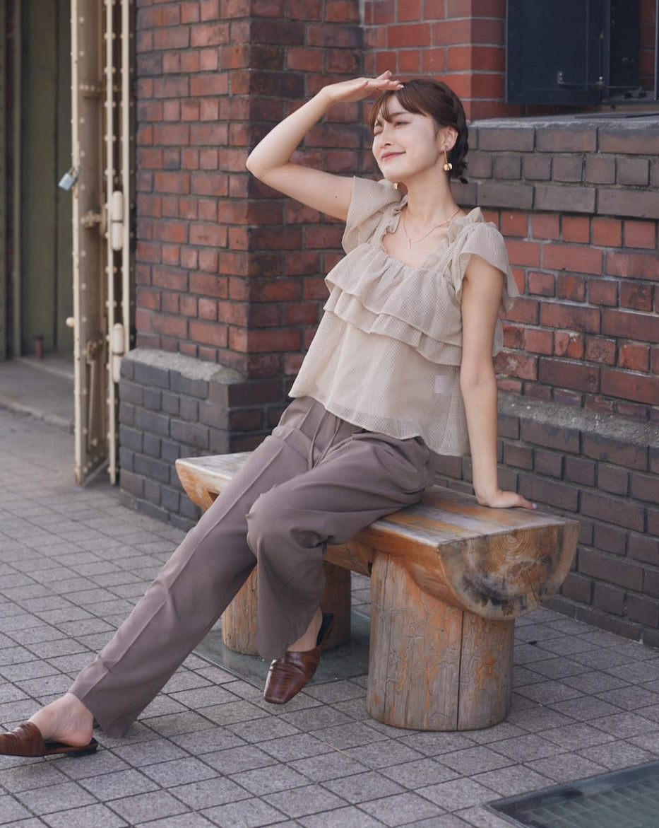 frill mesh tops