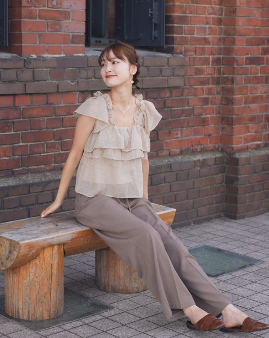 frill mesh tops