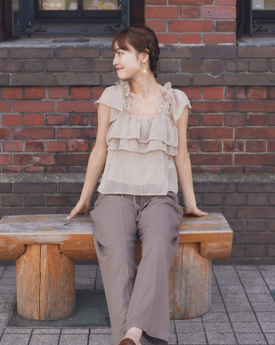 frill mesh tops