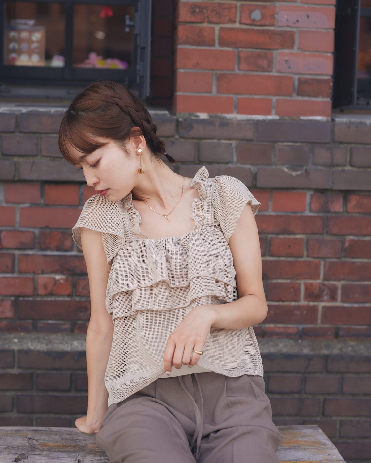 frill mesh tops
