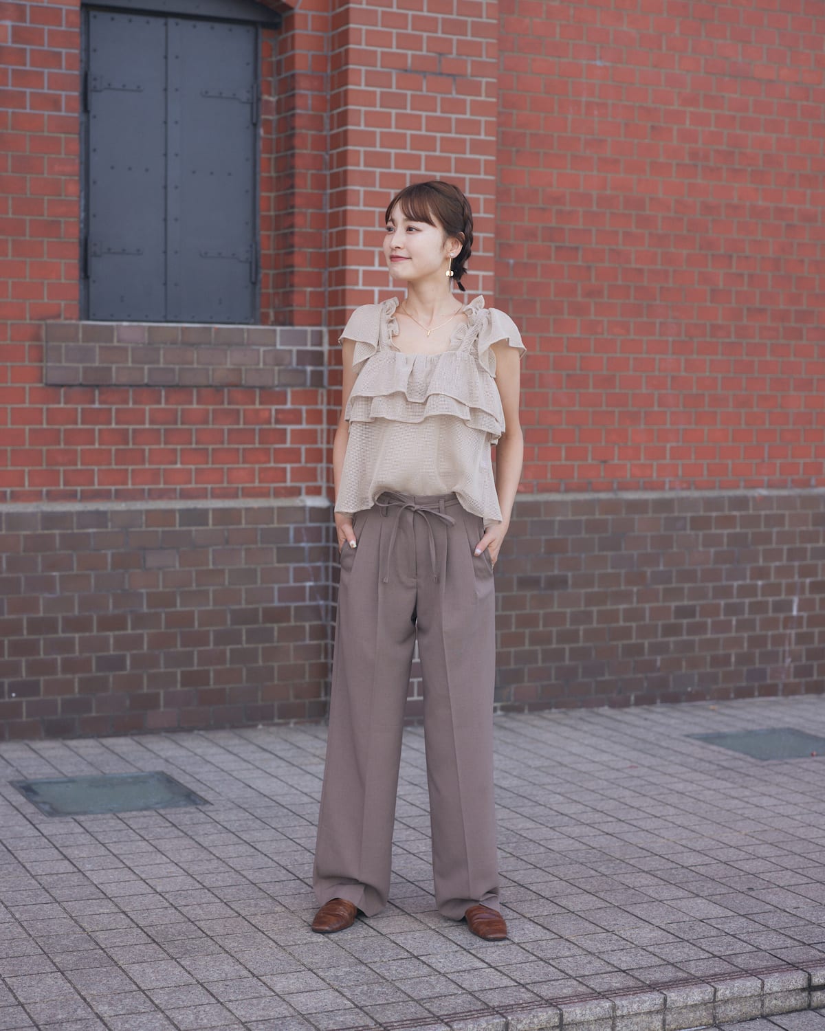frill mesh tops