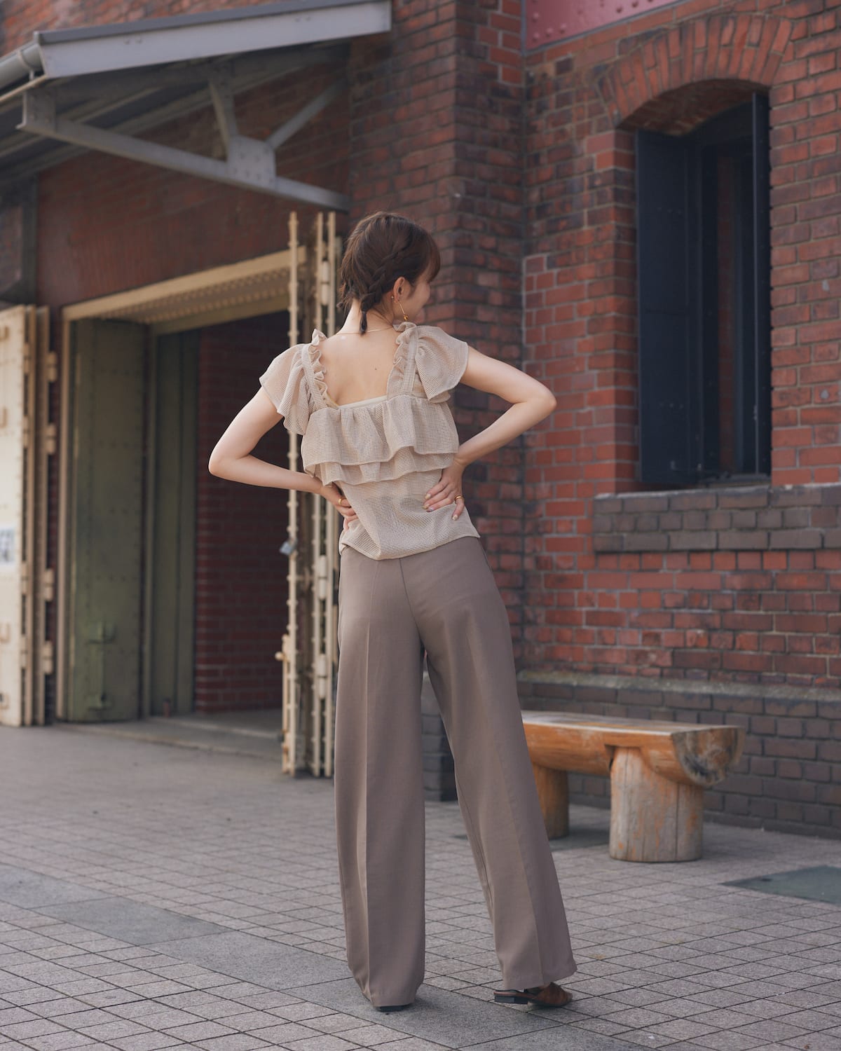 frill mesh tops
