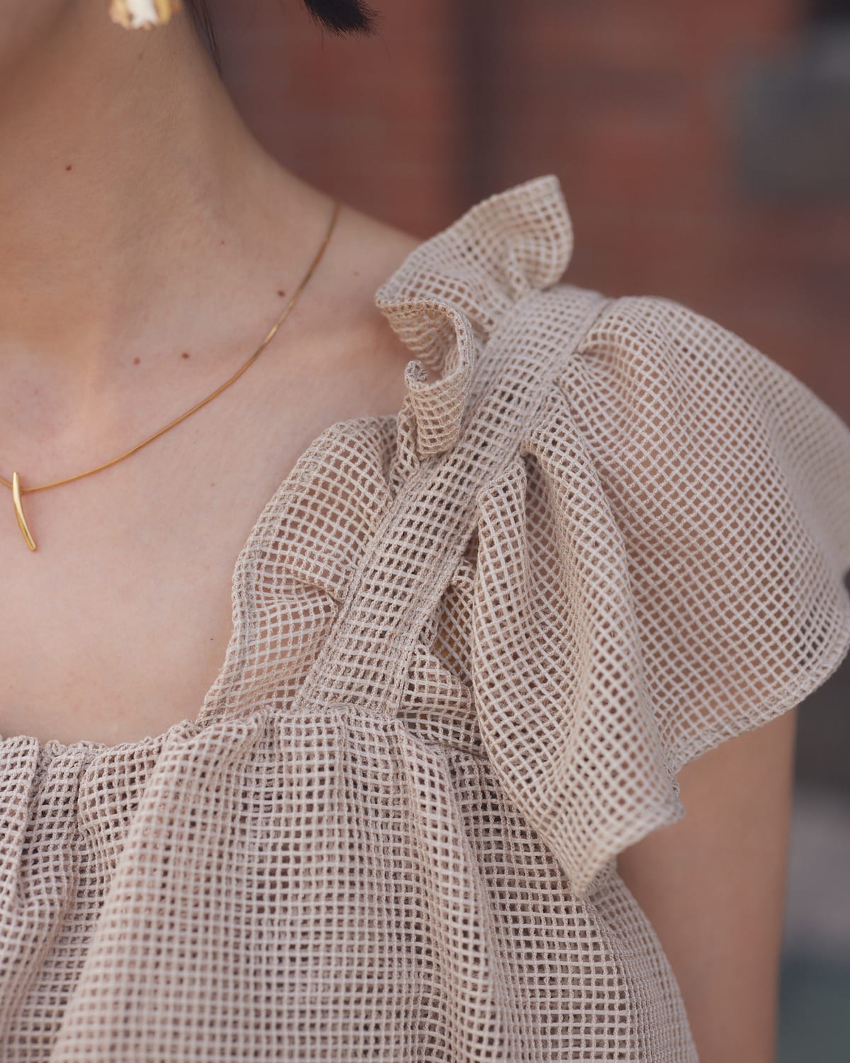 frill mesh tops