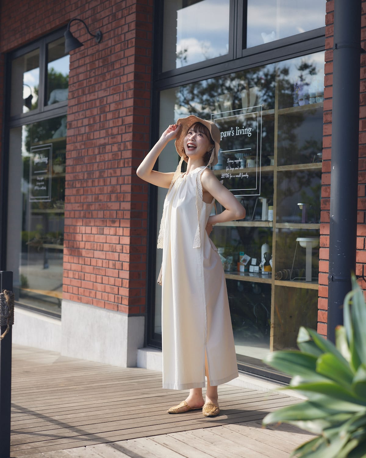 cotton gather dress