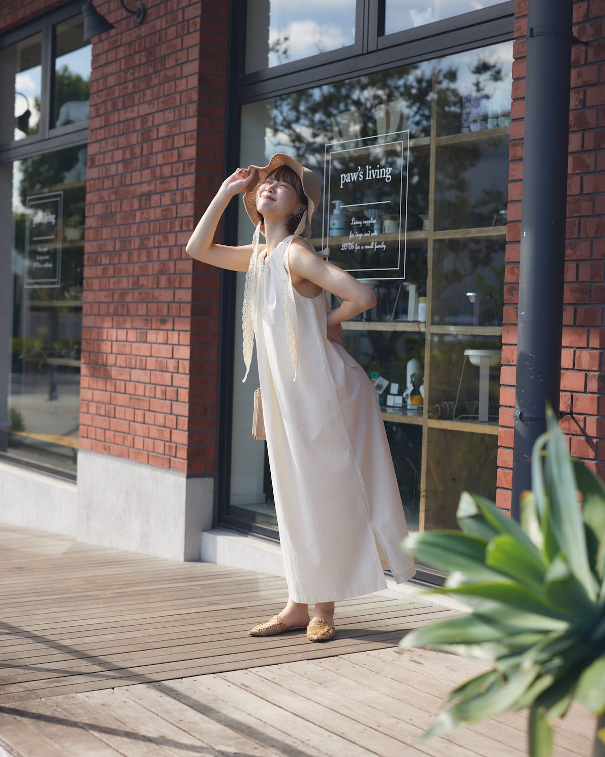cotton gather dress