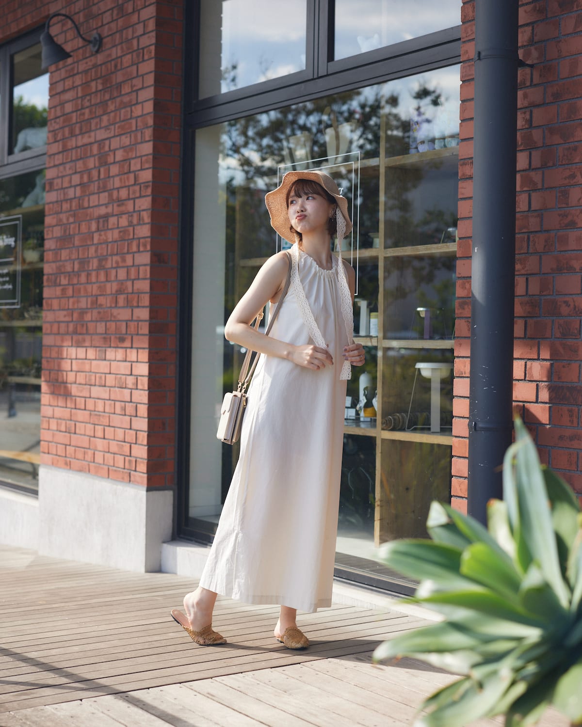 cotton gather dress