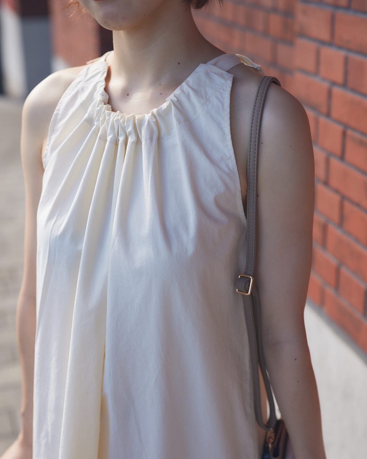 cotton gather dress