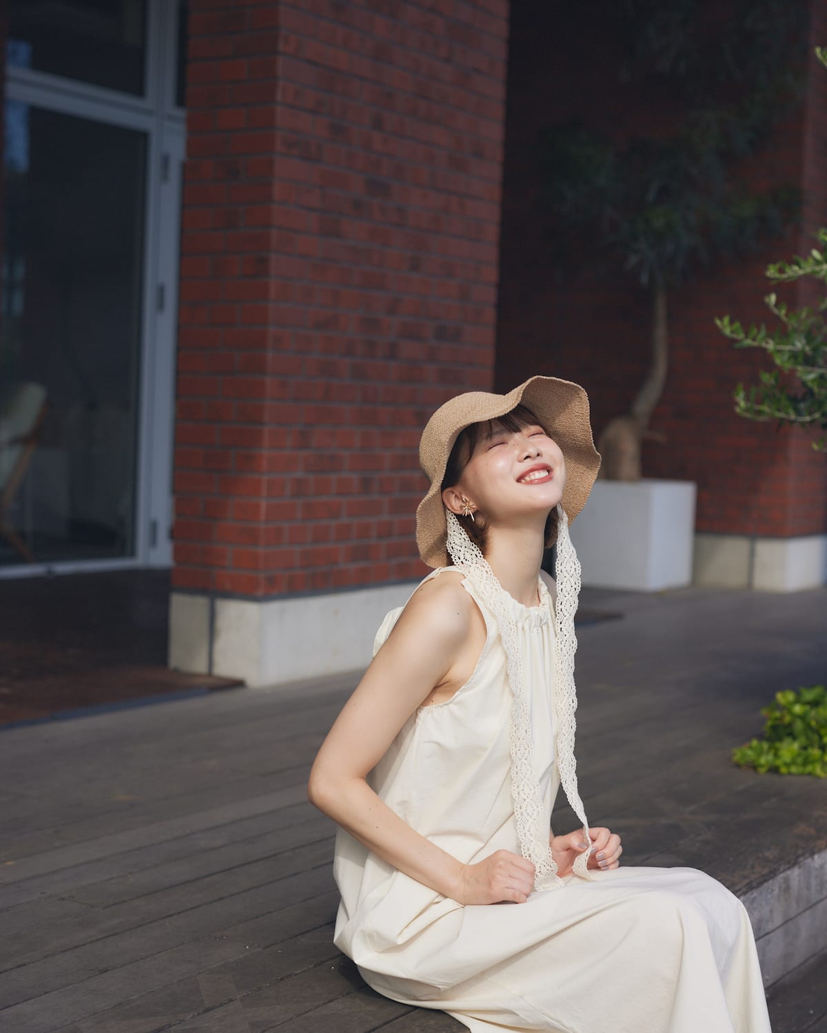 lace straw hat