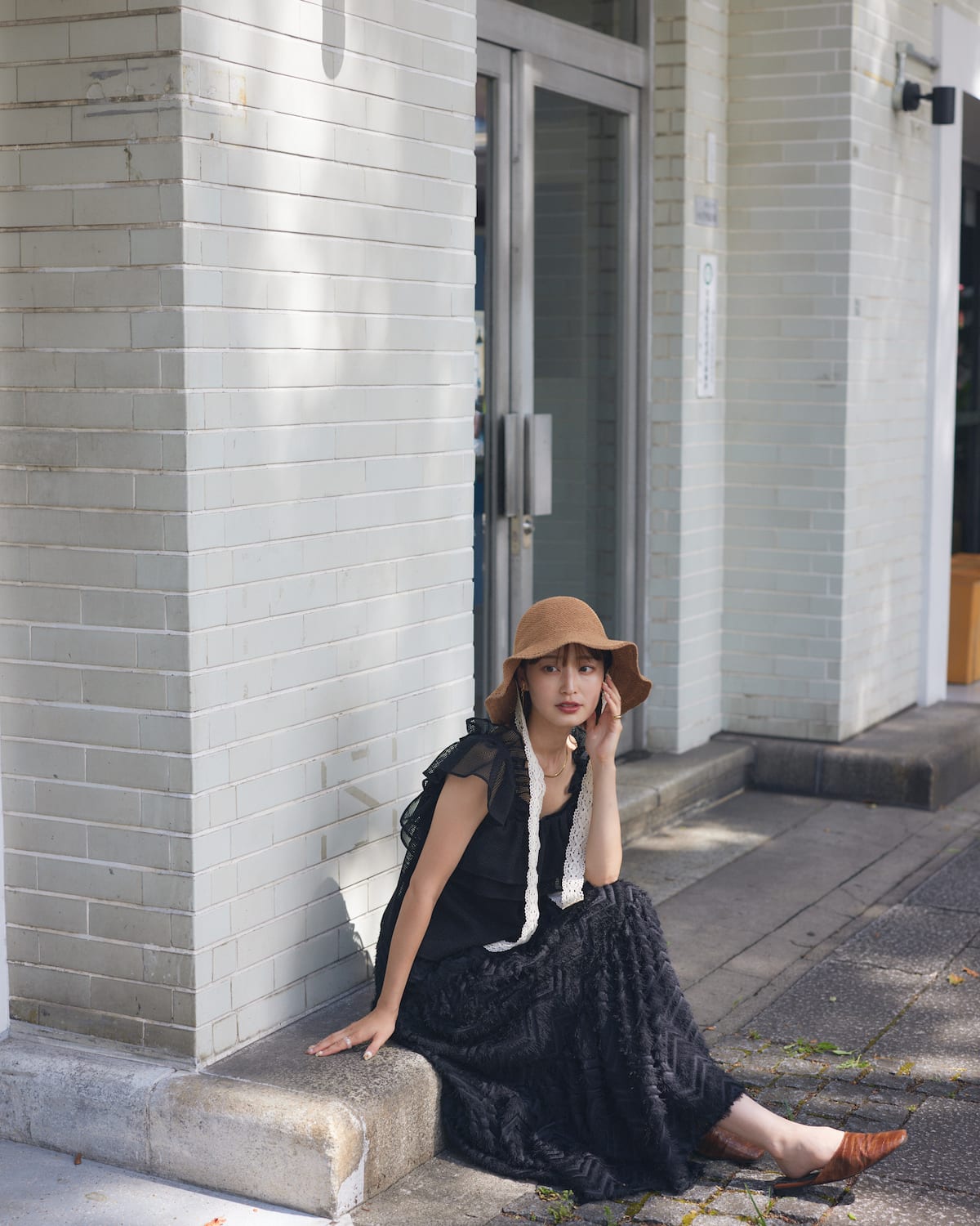 lace straw hat
