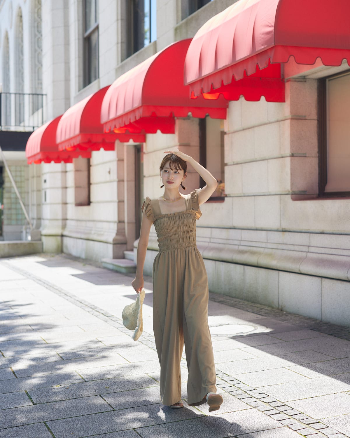 shirring frill all in one