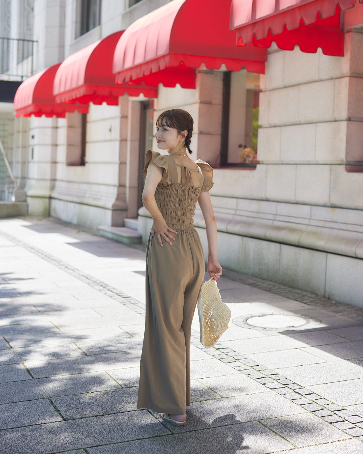 shirring frill all in one