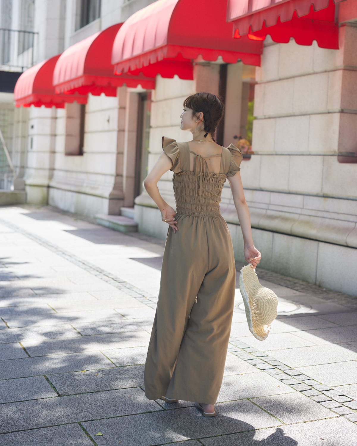 shirring frill all in one