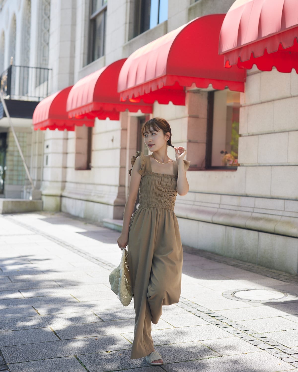 shirring frill all in one