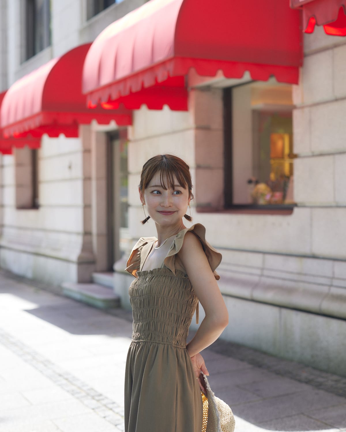 shirring frill all in one
