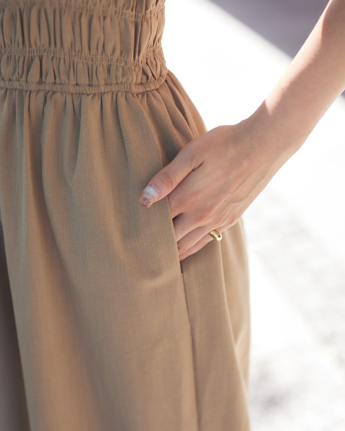 shirring frill all in one