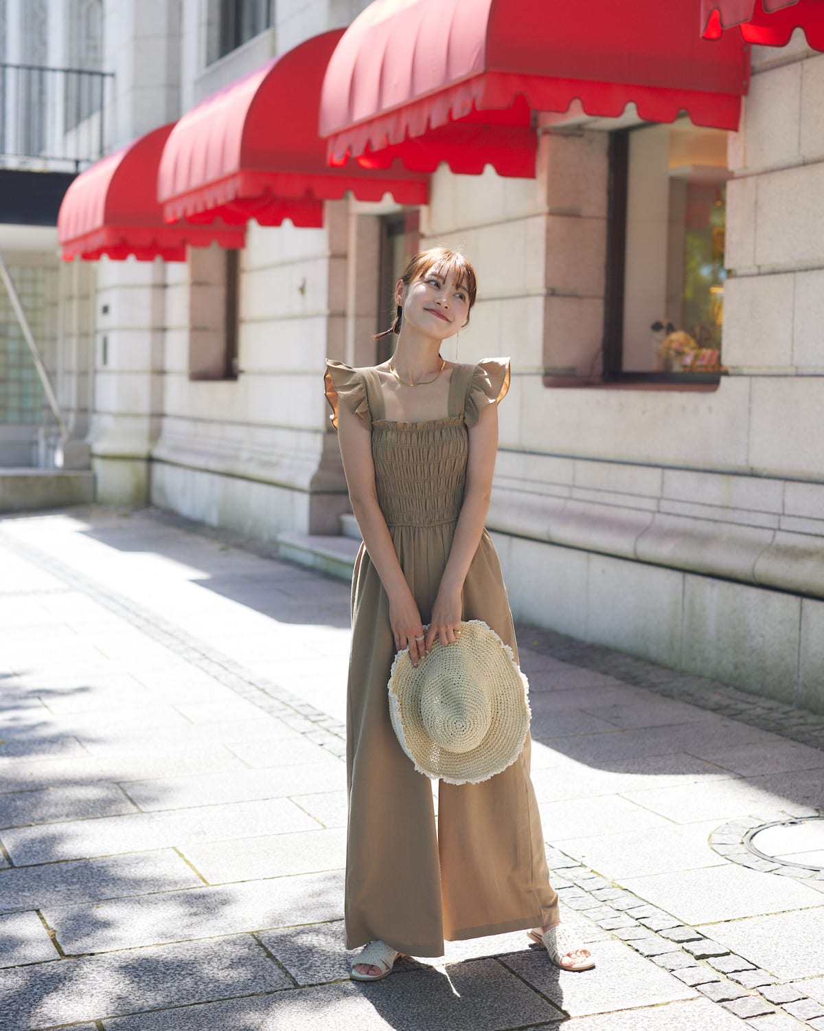shirring frill all in one