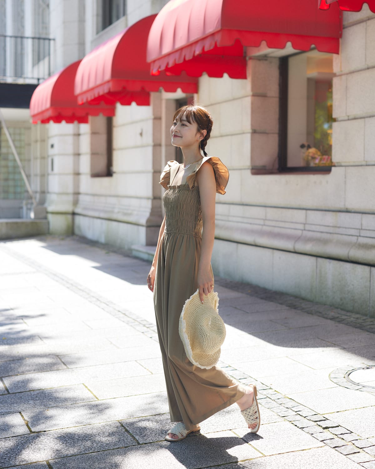 shirring frill all in one
