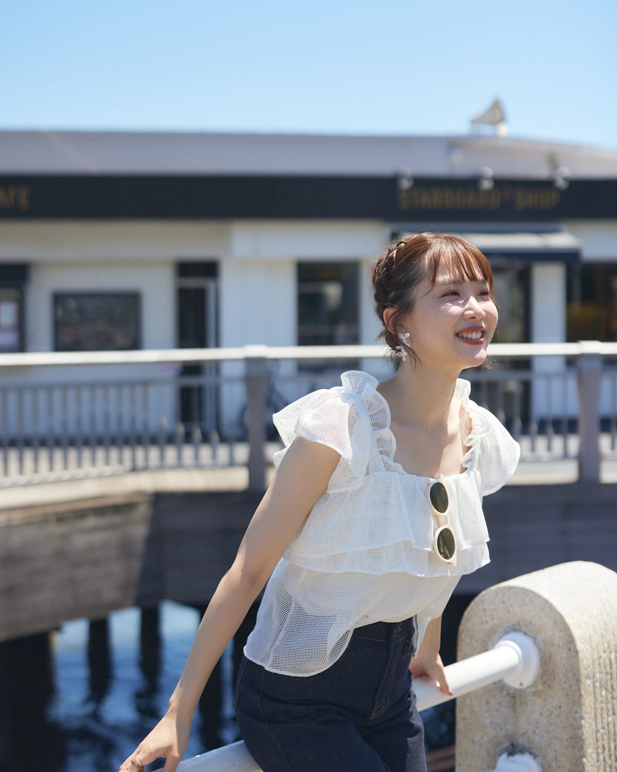 frill mesh tops