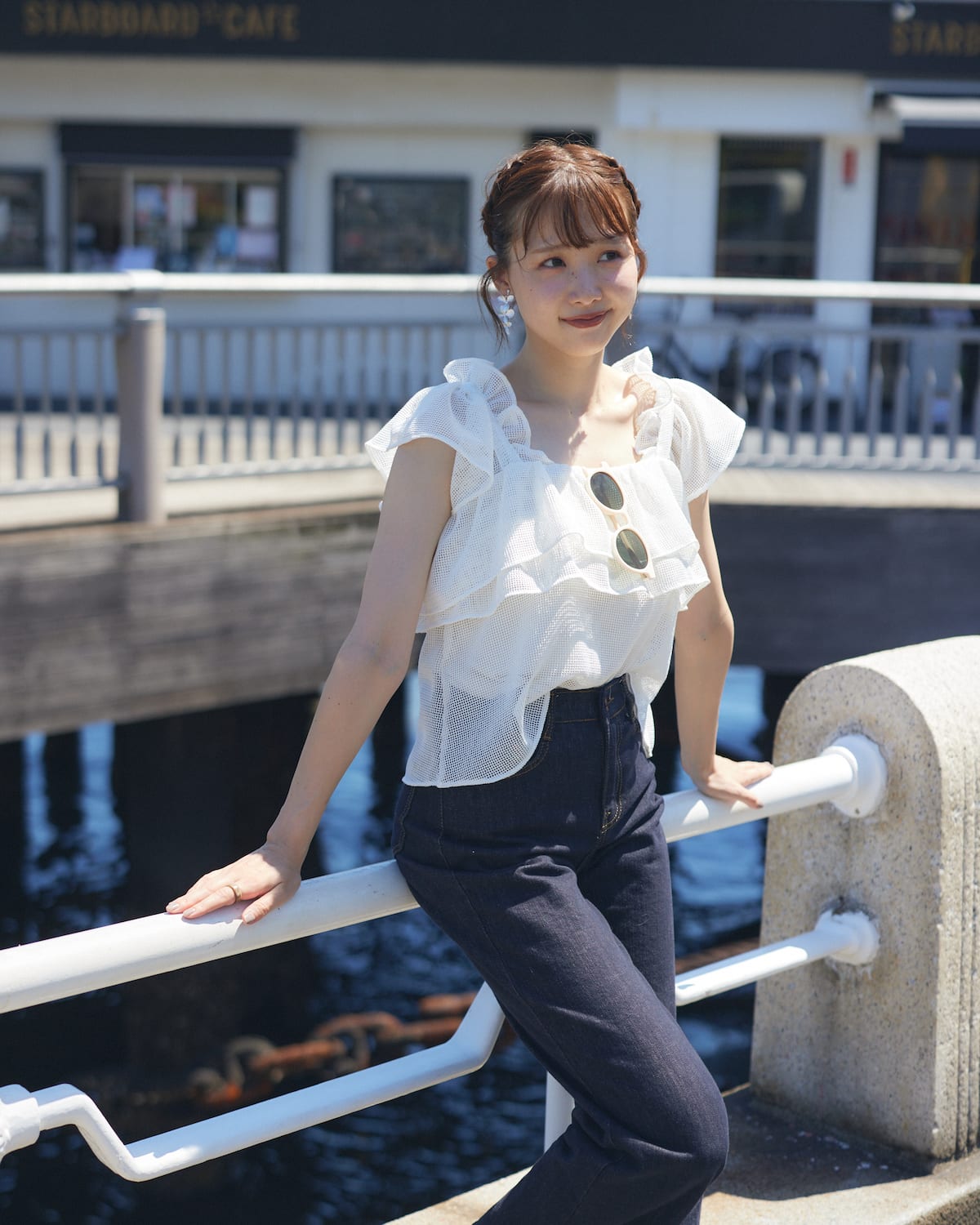 frill mesh tops