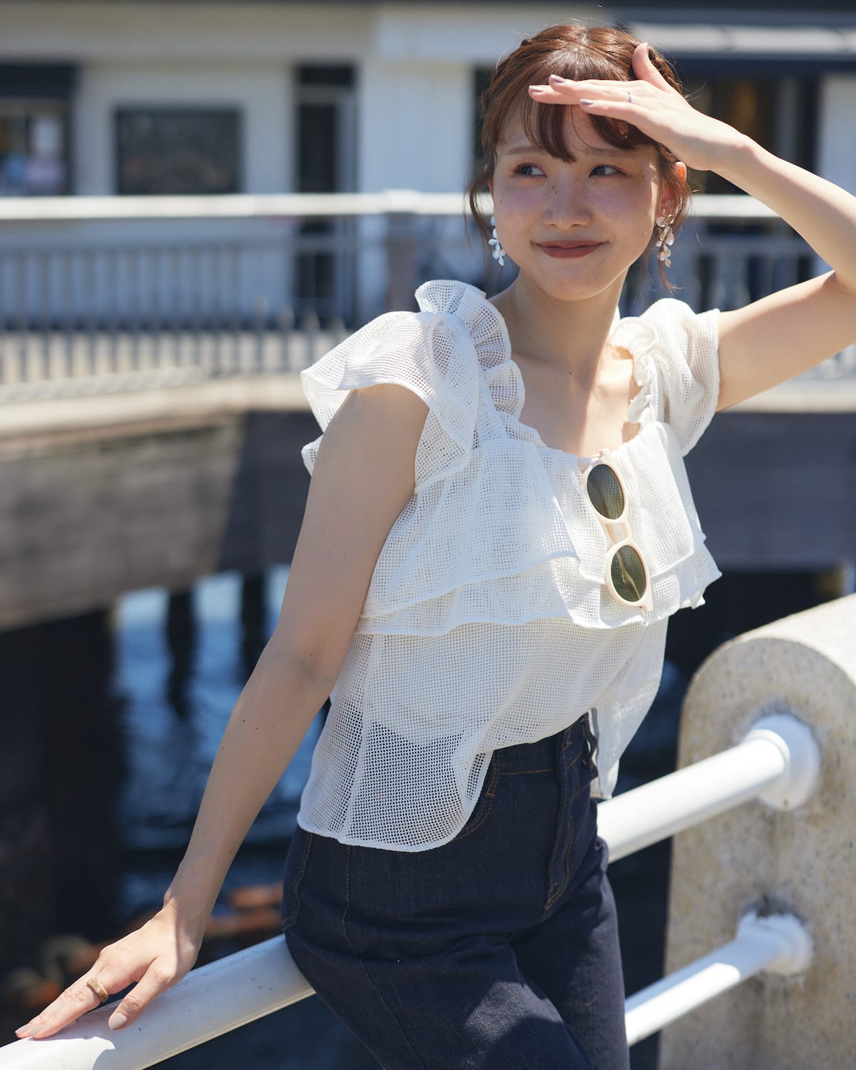 frill mesh tops