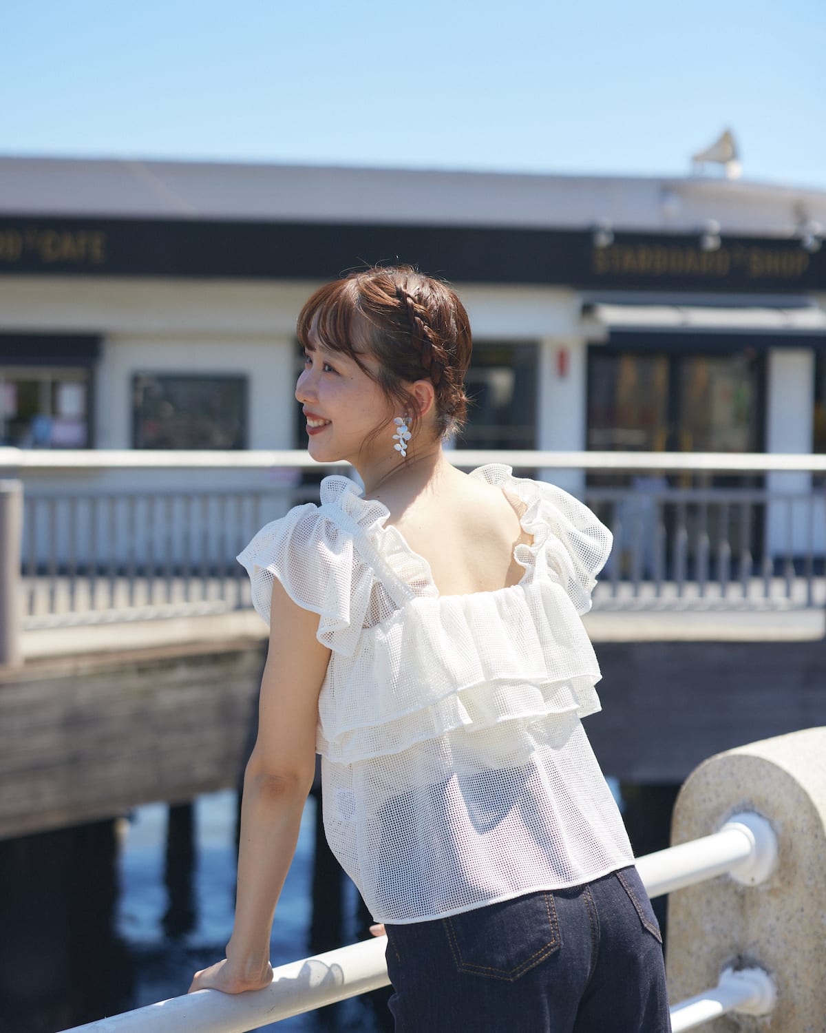 frill mesh tops