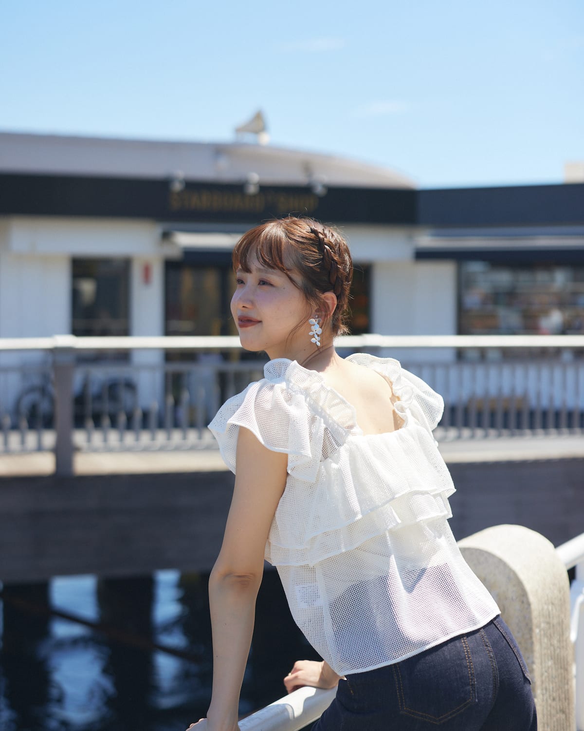 frill mesh tops