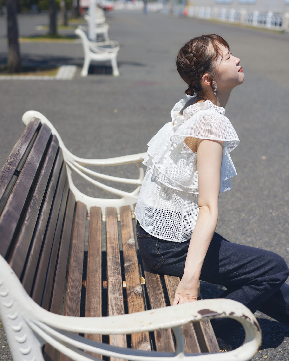 frill mesh tops