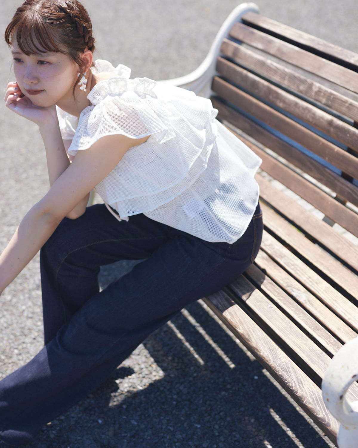 frill mesh tops