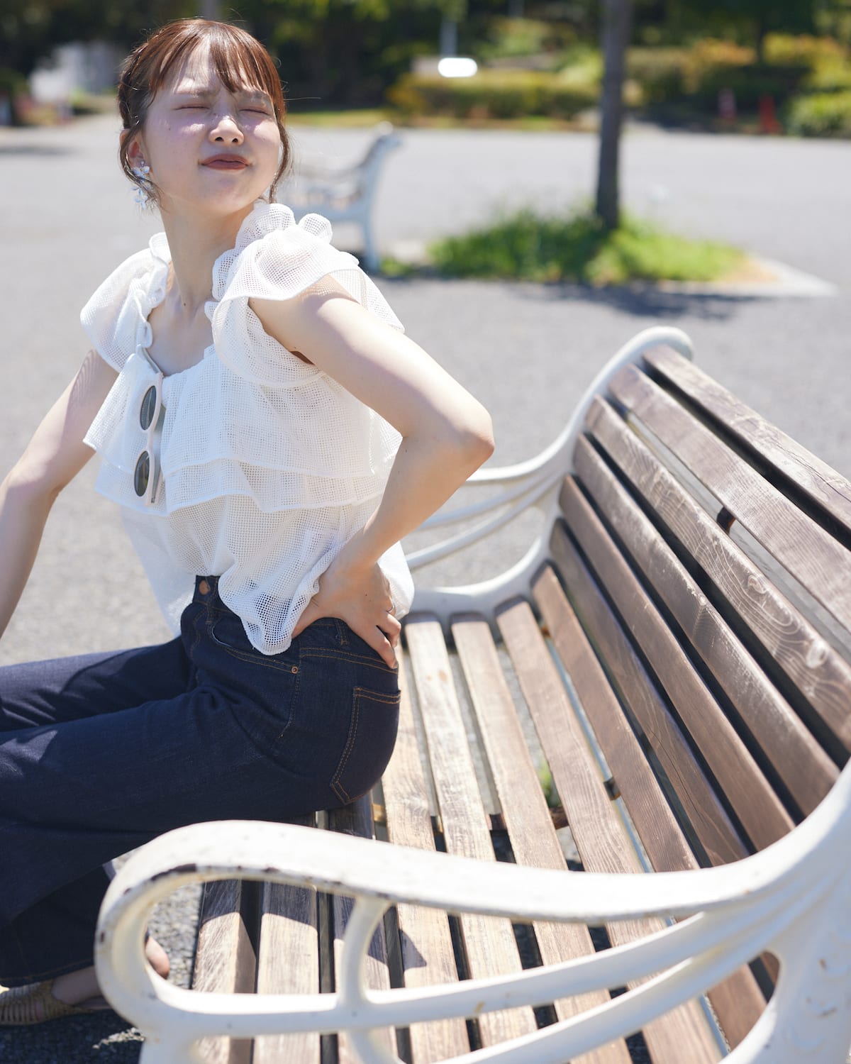 frill mesh tops