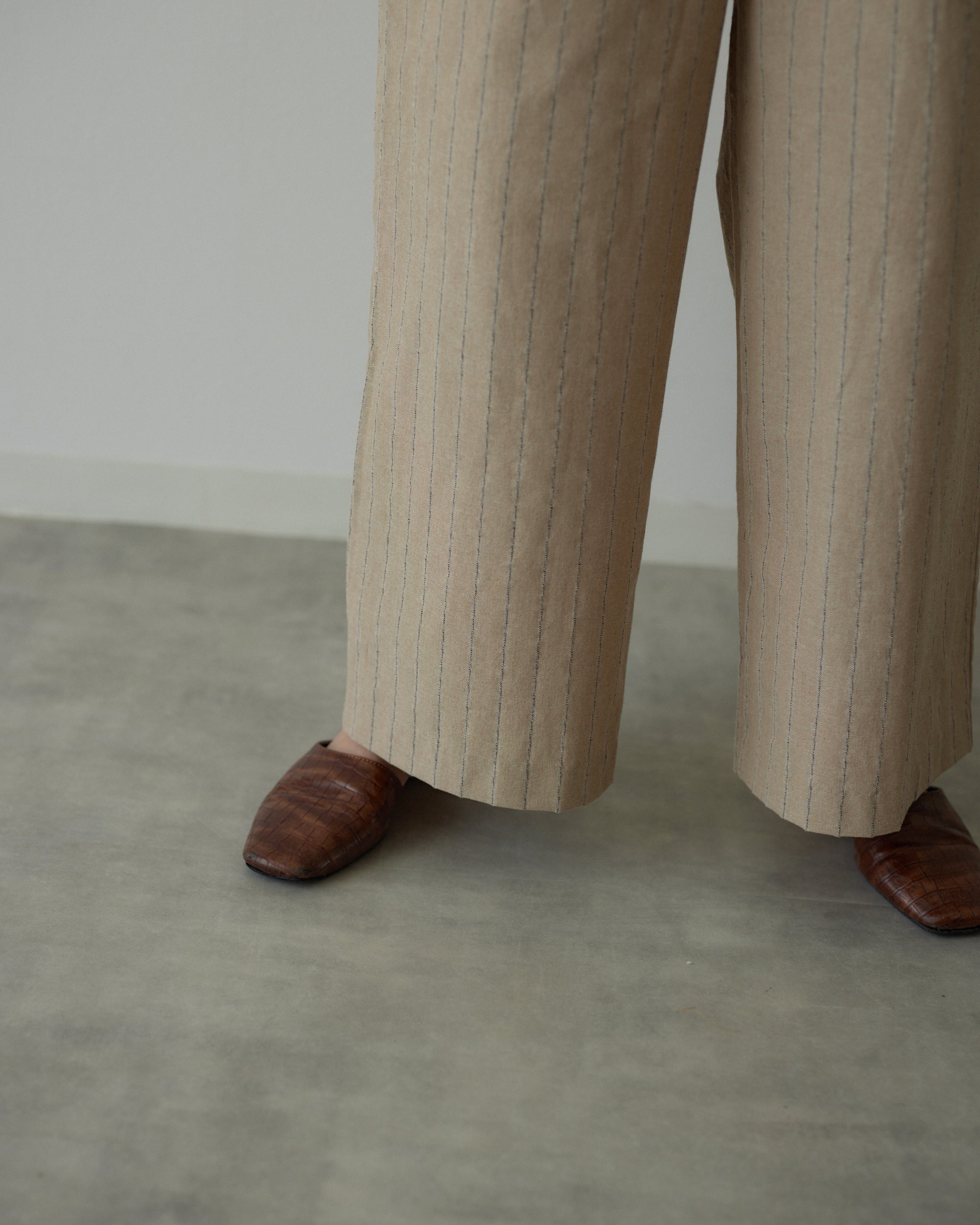 high waist stripe pants